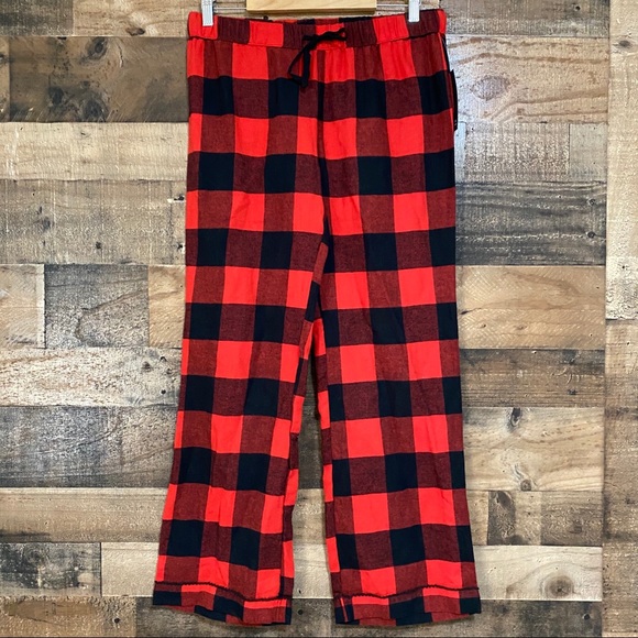 Free Press Red Black Plaid Pajama Pants - Picture 2 of 8